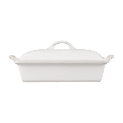  Le Creuset 4 Qt. Rectangular Heritage Covered Casserole | White