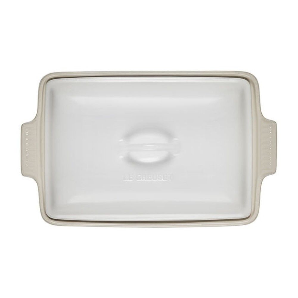  Le Creuset 4 Qt. Rectangular Heritage Covered Casserole | White