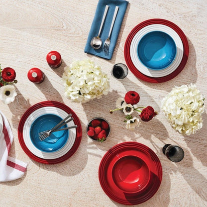  Le Creuset Vancouver 10.5" Dinner Plates - Set Of 4 | Cerise/Cherry Red