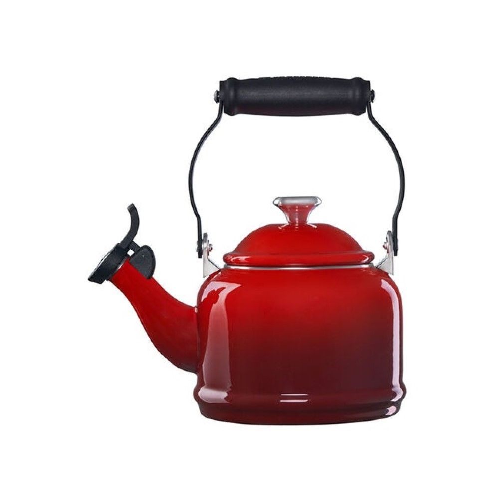  Le Creuset 1.25 Qt. Demi Kettle Tea Pot With Stainless Steel Knob | Cerise/Cherry Red