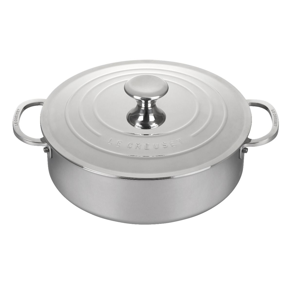  Le Creuset 4.5 Qt. Tri-Ply Stainless Steel Rondeau With Lid