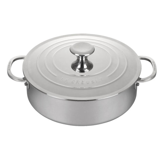  Le Creuset 4.5 Qt. Tri-Ply Stainless Steel Rondeau With Lid