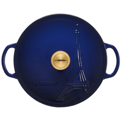  Le Creuset 2.5Qt Signature Cocotte Eiffel Tower Collection | Indigo Blue