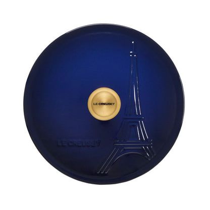  Le Creuset 2.5Qt Signature Cocotte Eiffel Tower Collection | Indigo Blue