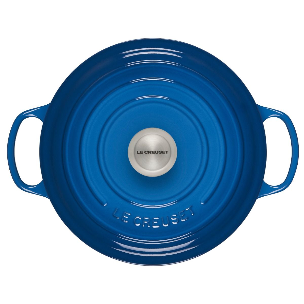  Le Creuset 5.5 Qt. Round Signature Cast Iron Dutch Oven With Stainless Steel Knob | Marseille Blue