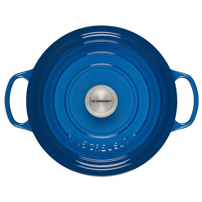  Le Creuset 5.5 Qt. Round Signature Cast Iron Dutch Oven With Stainless Steel Knob | Marseille Blue