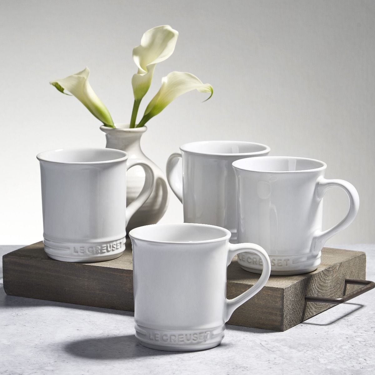  Le Creuset 14oz Mugs (Set Of 4) | White