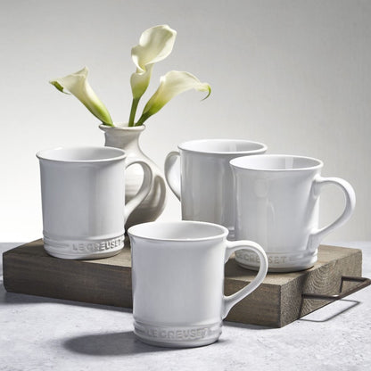  Le Creuset 14oz Mugs (Set Of 4) | White