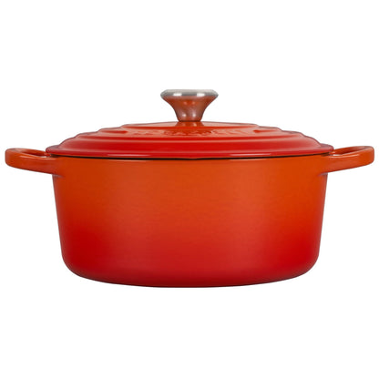  Le Creuset 3.5 Qt. Round Signature Dutch Oven With Stainless Steel Knob | Flame Orange