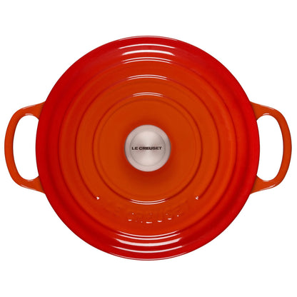  Le Creuset 3.5 Qt. Round Signature Dutch Oven With Stainless Steel Knob | Flame Orange