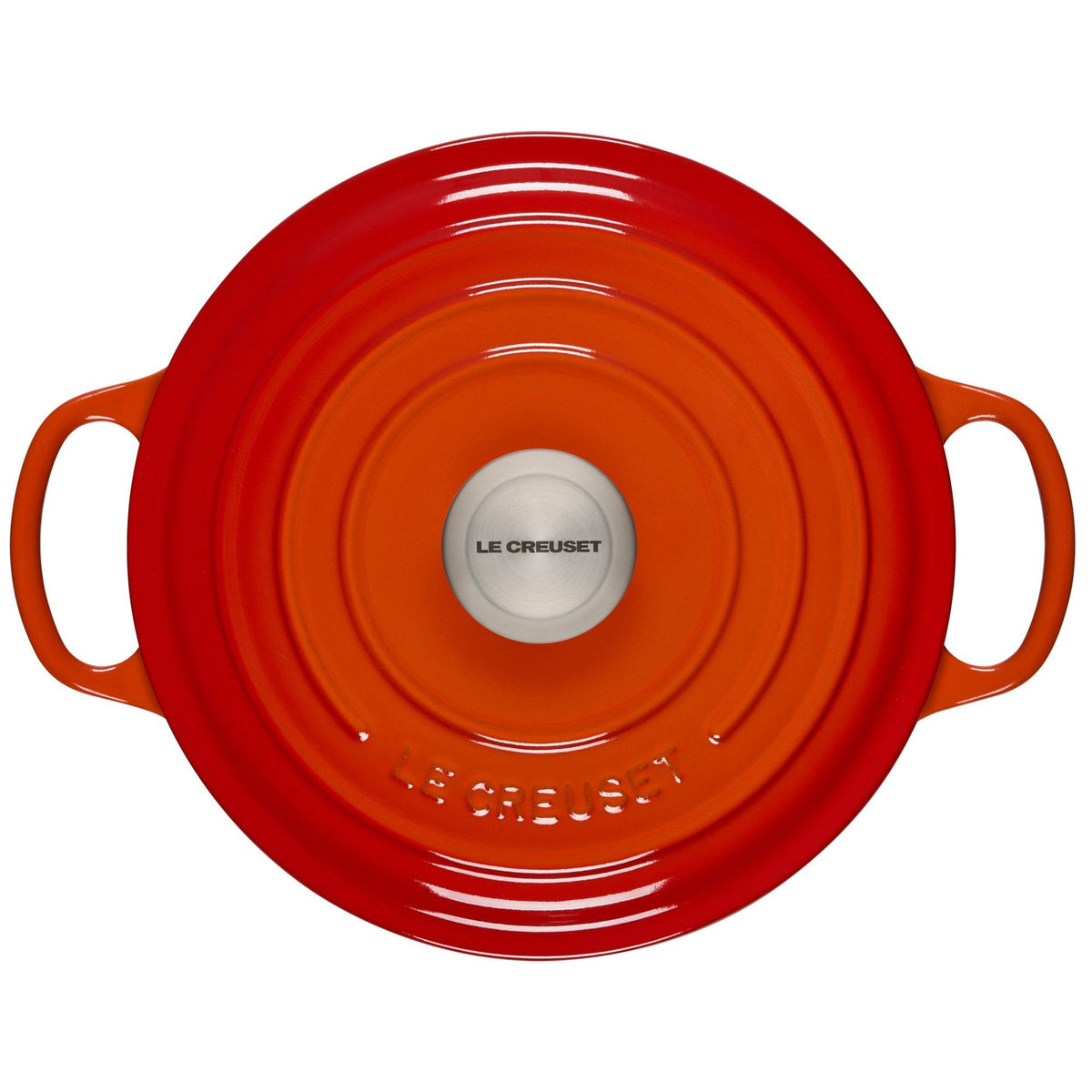  Le Creuset 4.5 Qt. Round Signature Dutch Oven With Stainless Steel Knob | Flame Orange
