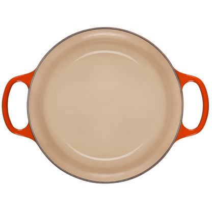  Le Creuset 4.5 Qt. Round Signature Dutch Oven With Stainless Steel Knob | Flame Orange