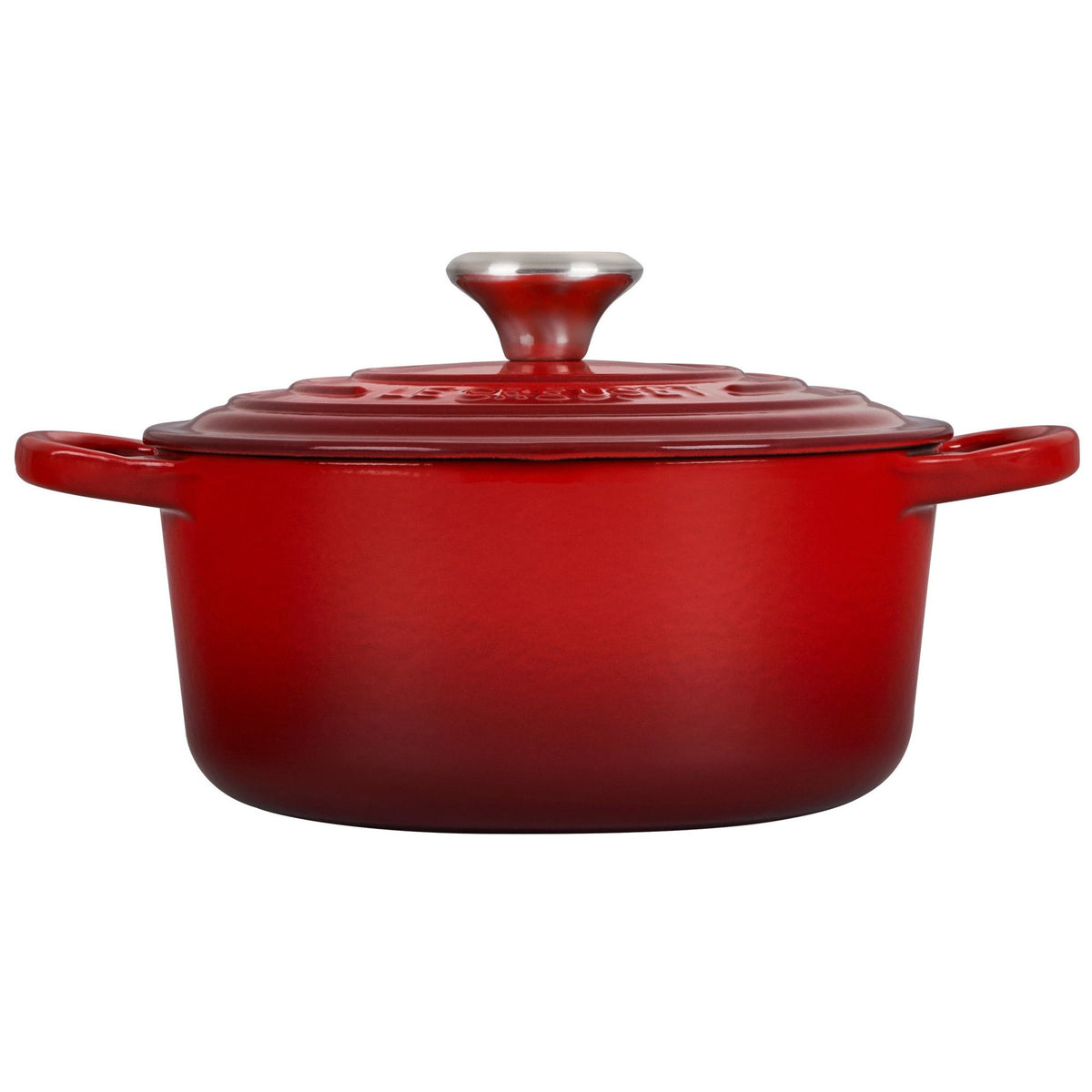  Le Creuset 2 Qt. Round Signature Cast Iron Dutch Oven With Stainless Steel Knob | Cerise/Cherry Red