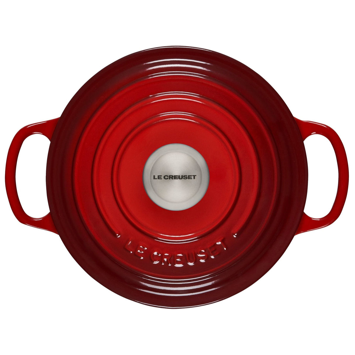  Le Creuset 2 Qt. Round Signature Cast Iron Dutch Oven With Stainless Steel Knob | Cerise/Cherry Red