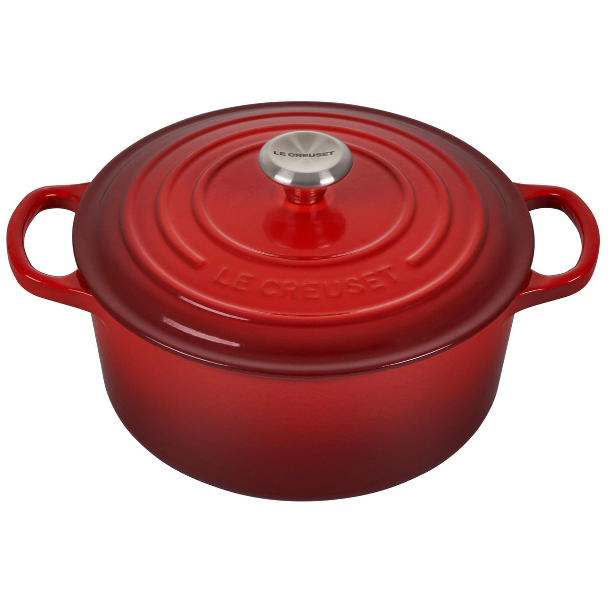  Le Creuset 3.5 Qt. Round Signature Dutch Oven With Stainless Steel Knob | Cerise/Cherry Red
