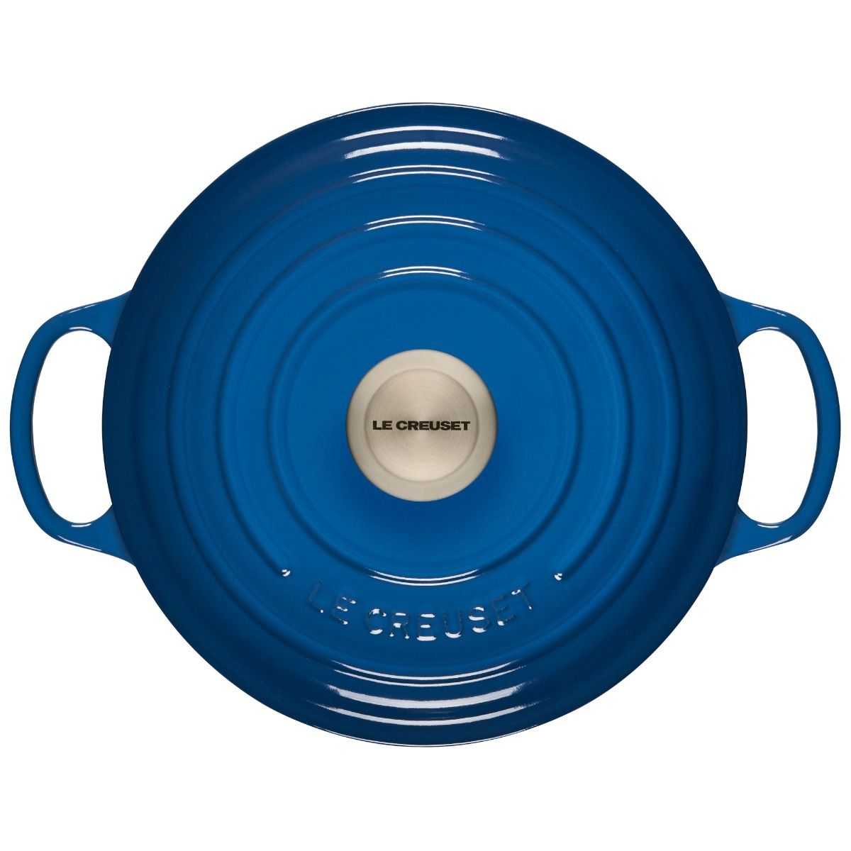  Le Creuset 4.5 Qt. Round Signature Dutch Oven With Stainless Steel Knob | Marseille Blue
