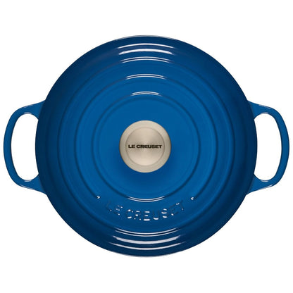  Le Creuset 4.5 Qt. Round Signature Dutch Oven With Stainless Steel Knob | Marseille Blue