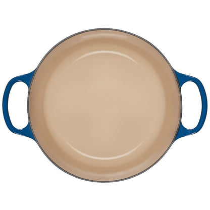  Le Creuset 4.5 Qt. Round Signature Dutch Oven With Stainless Steel Knob | Marseille Blue