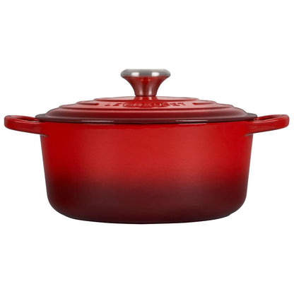  Le Creuset 4.5 Qt. Round Signature Dutch Oven With Stainless Steel Knob | Cerise/Cherry Red