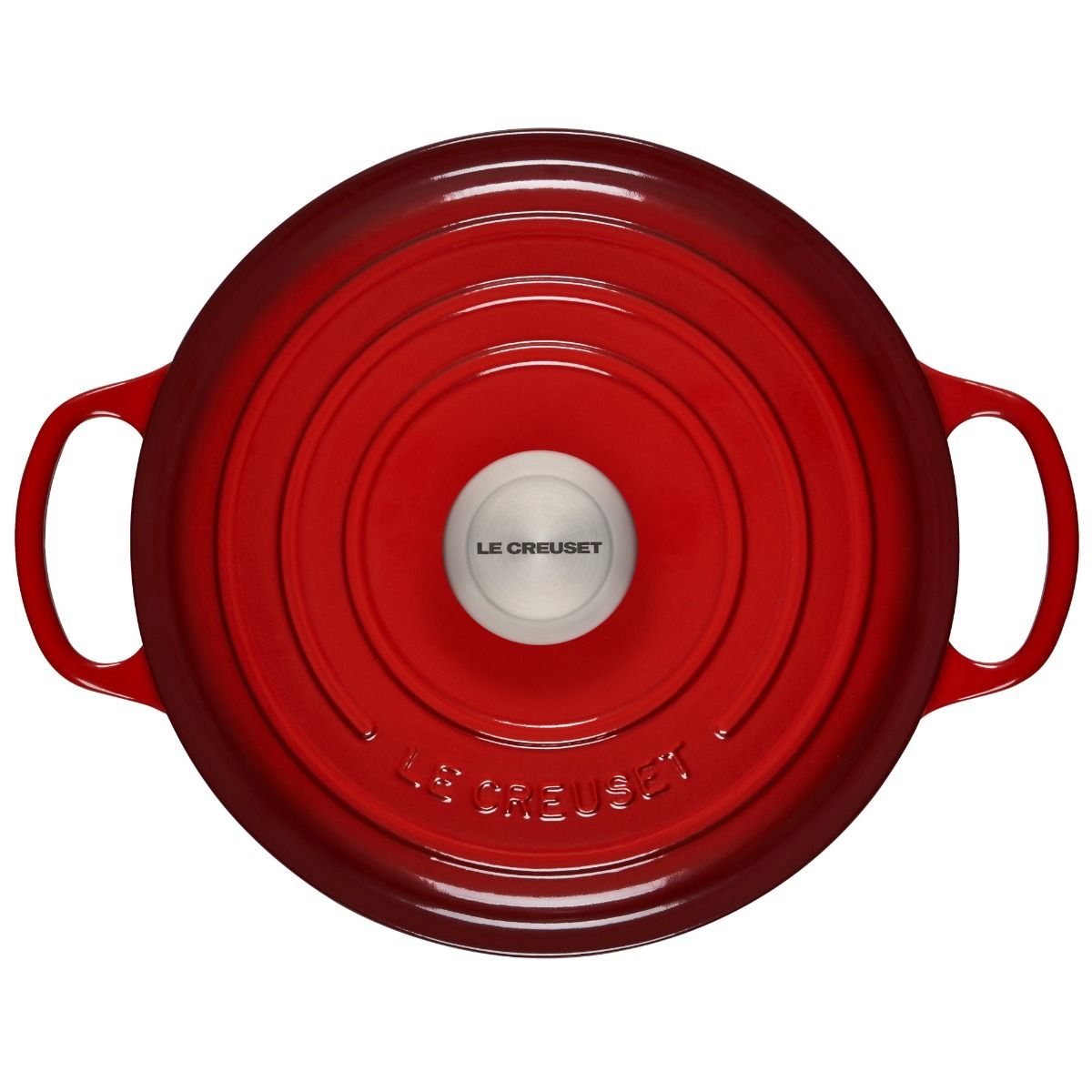  Le Creuset 4.5 Qt. Round Signature Dutch Oven With Stainless Steel Knob | Cerise/Cherry Red