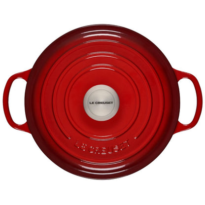  Le Creuset 4.5 Qt. Round Signature Dutch Oven With Stainless Steel Knob | Cerise/Cherry Red
