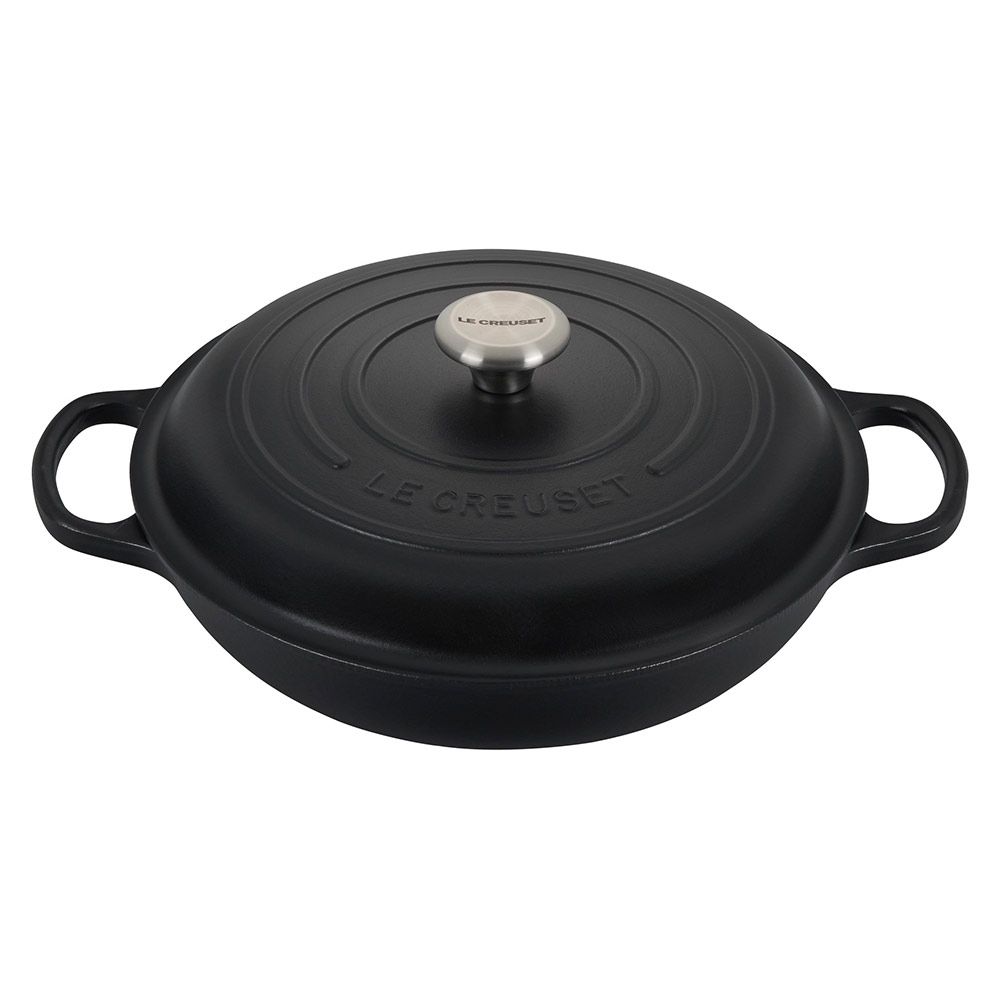  Le Creuset 3.5 Qt. Signature Enameled Cast Iron Braiser With Stainless Steel Knob | Licorice
