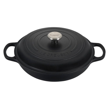  Le Creuset 3.5 Qt. Signature Enameled Cast Iron Braiser With Stainless Steel Knob | Licorice
