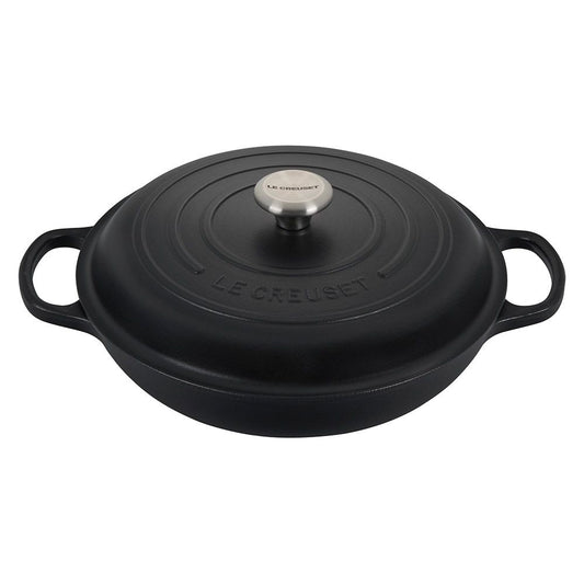  Le Creuset 3.5 Qt. Signature Enameled Cast Iron Braiser With Stainless Steel Knob | Licorice