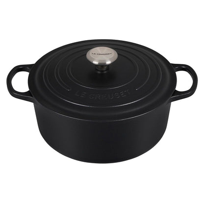  Le Creuset 5.5 Qt. Round Signature Dutch Oven With Stainless Steel Knob | Licorice