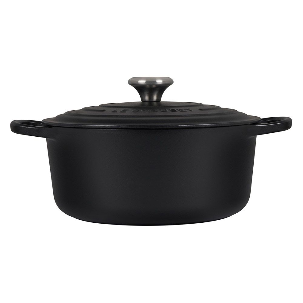  Le Creuset 5.5 Qt. Round Signature Dutch Oven With Stainless Steel Knob | Licorice