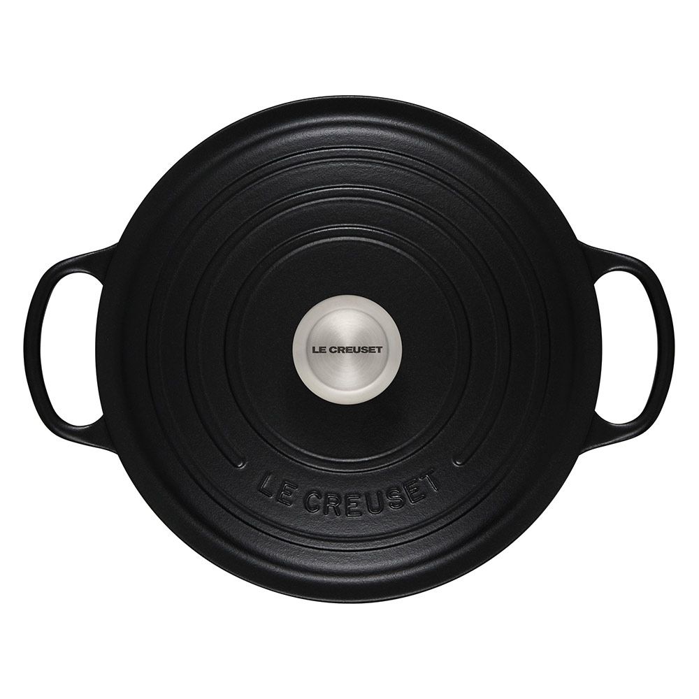  Le Creuset 5.5 Qt. Round Signature Dutch Oven With Stainless Steel Knob | Licorice