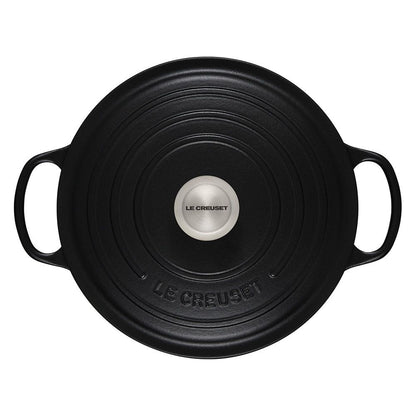  Le Creuset 5.5 Qt. Round Signature Dutch Oven With Stainless Steel Knob | Licorice