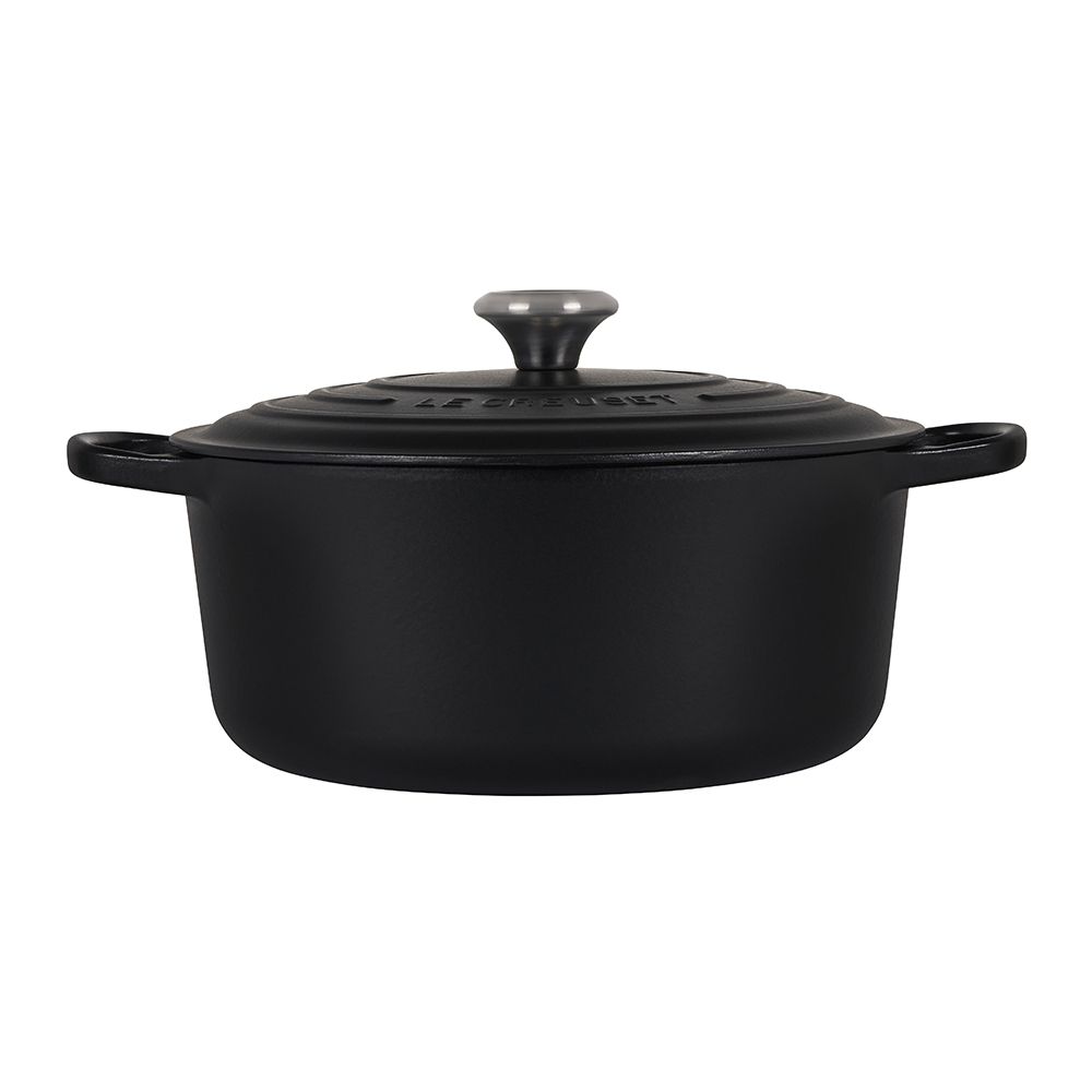  Le Creuset 7.25 Qt. Round Signature Dutch Oven With Stainless Steel Knob | Licorice