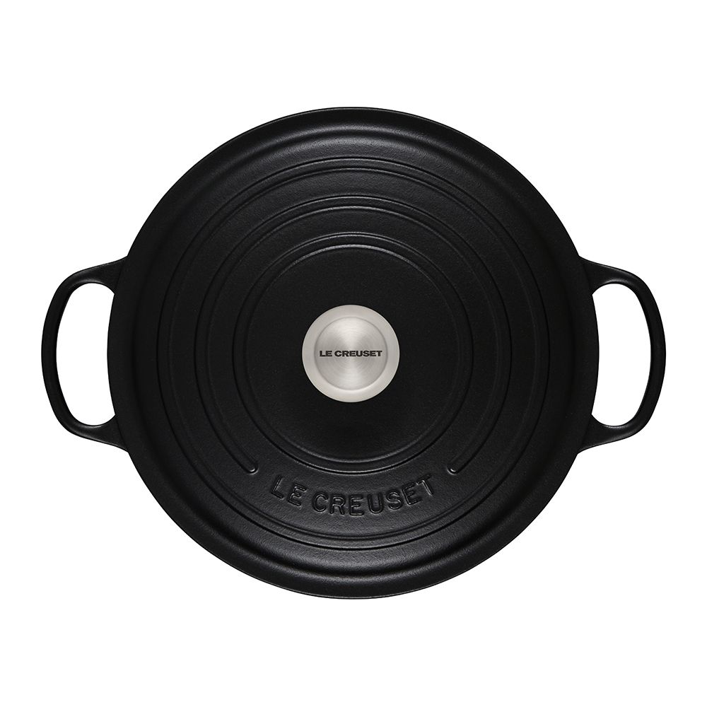  Le Creuset 7.25 Qt. Round Signature Dutch Oven With Stainless Steel Knob | Licorice