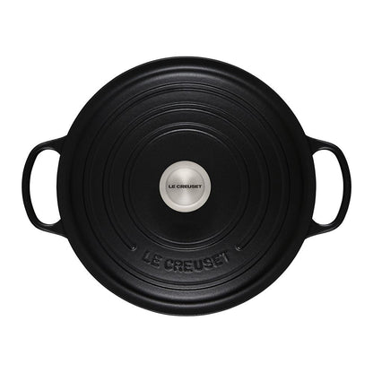  Le Creuset 7.25 Qt. Round Signature Dutch Oven With Stainless Steel Knob | Licorice