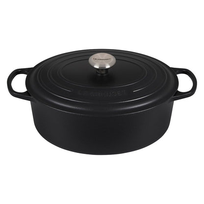  Le Creuset 6.75 Qt. Oval Signature Dutch Oven With Stainless Steel Knob | Licorice