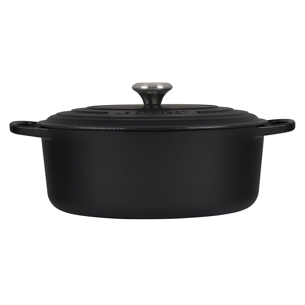  Le Creuset 6.75 Qt. Oval Signature Dutch Oven With Stainless Steel Knob | Licorice
