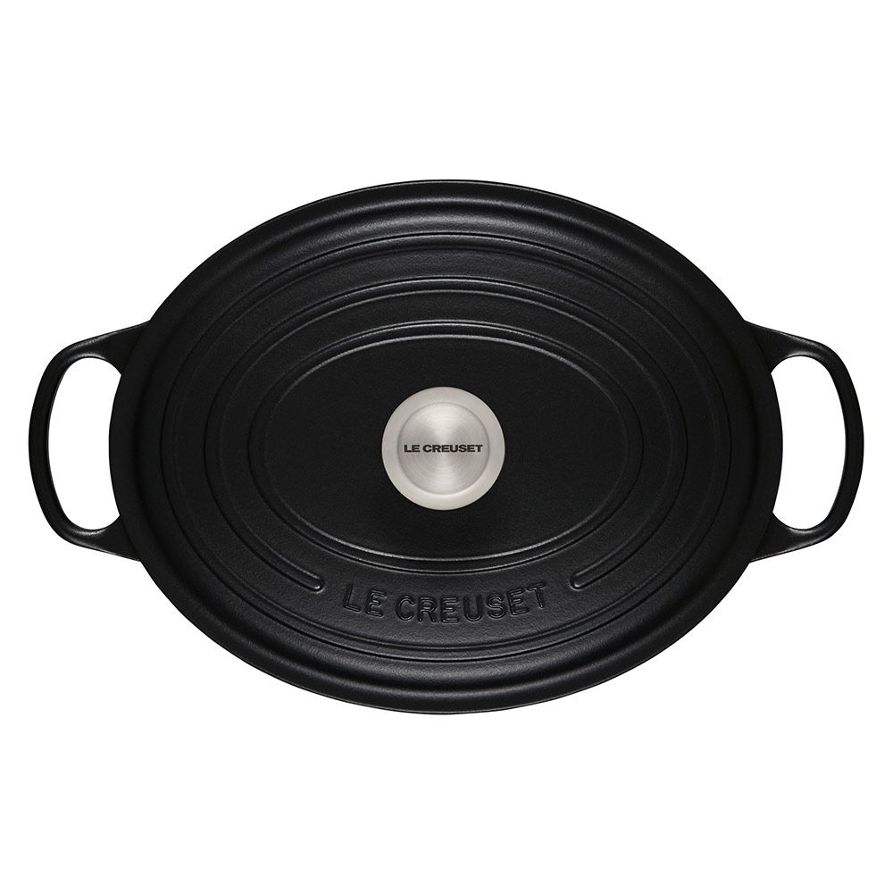  Le Creuset 6.75 Qt. Oval Signature Dutch Oven With Stainless Steel Knob | Licorice