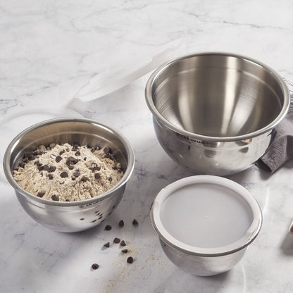  Le Creuset Nested Stainless Steel Mixing Bowls (Set Of 3)