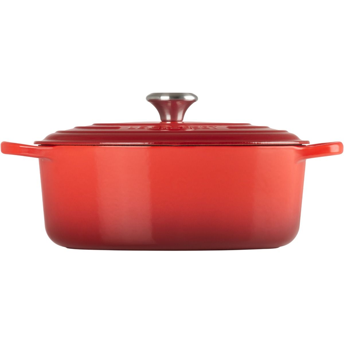  Le Creuset 5 Qt. Oval Signature Dutch Oven With Stainless Steel Knob | Cerise/Cherry Red