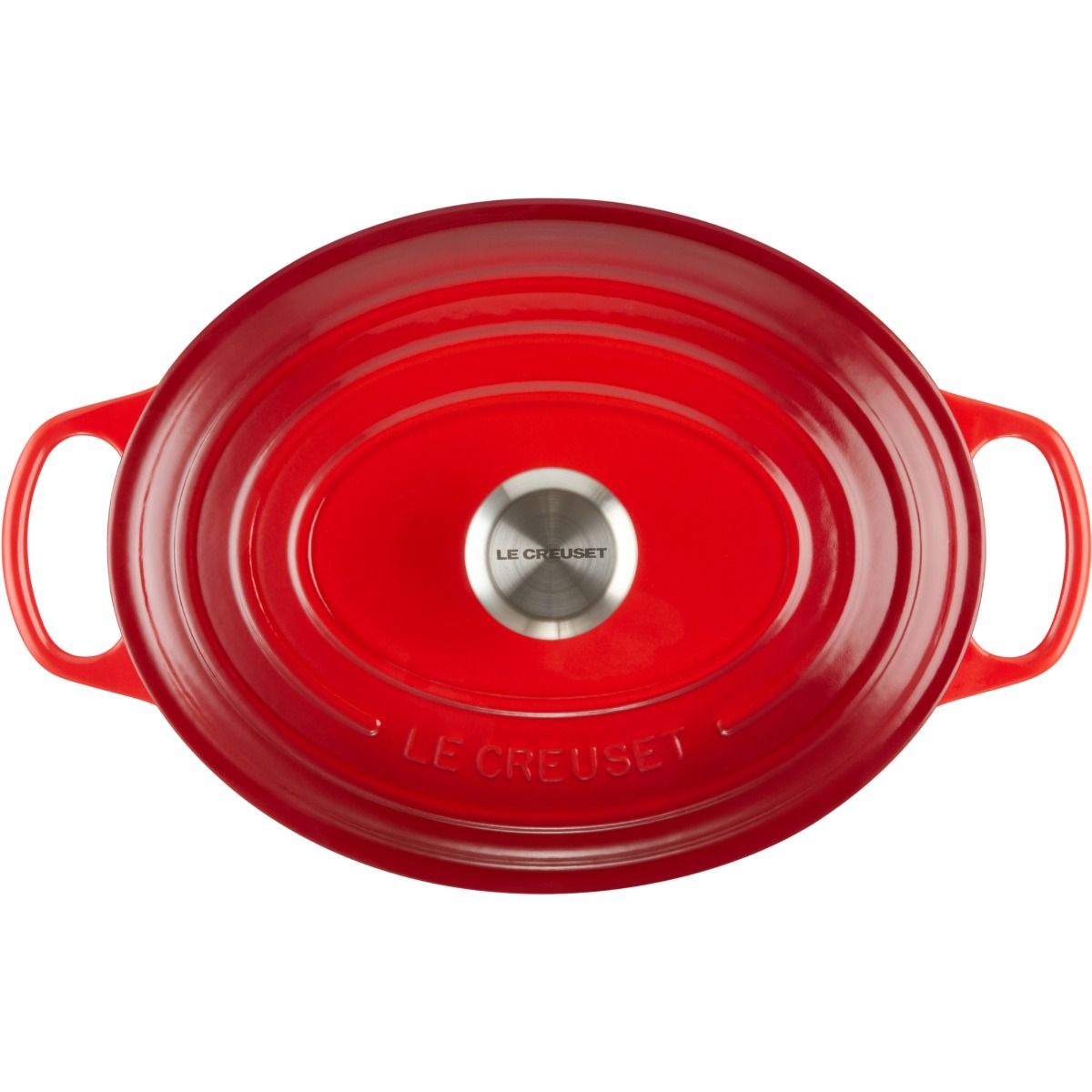  Le Creuset 5 Qt. Oval Signature Dutch Oven With Stainless Steel Knob | Cerise/Cherry Red