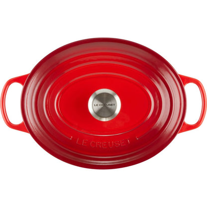  Le Creuset 5 Qt. Oval Signature Dutch Oven With Stainless Steel Knob | Cerise/Cherry Red