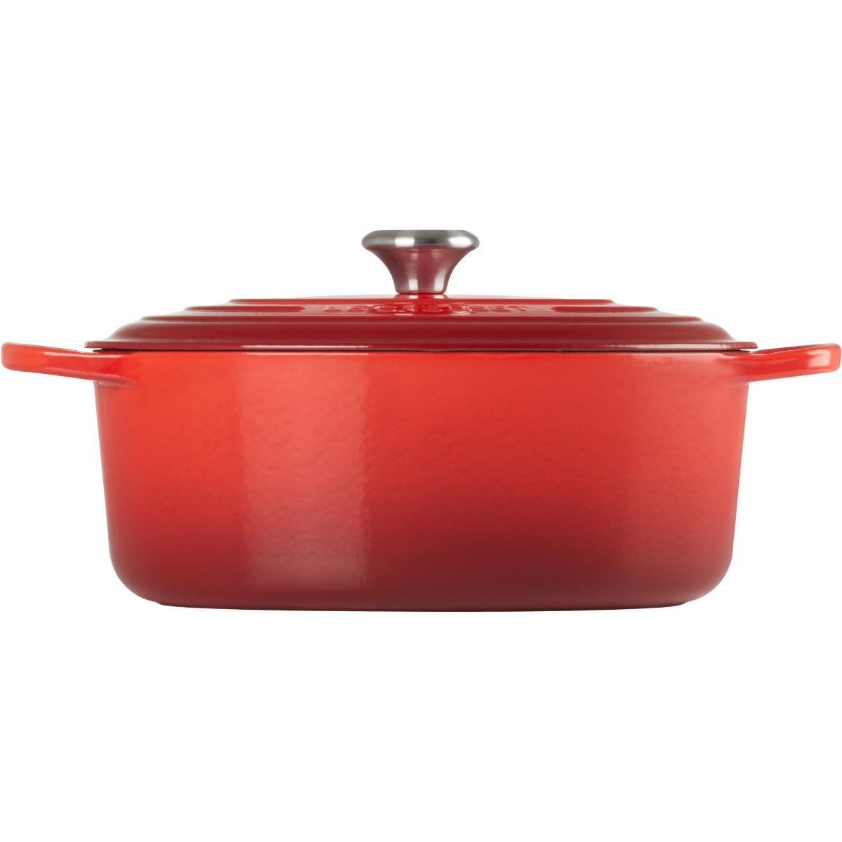  Le Creuset 6.75 Qt. Oval Signature Dutch Oven With Stainless Steel Knob | Cerise/Cherry Red