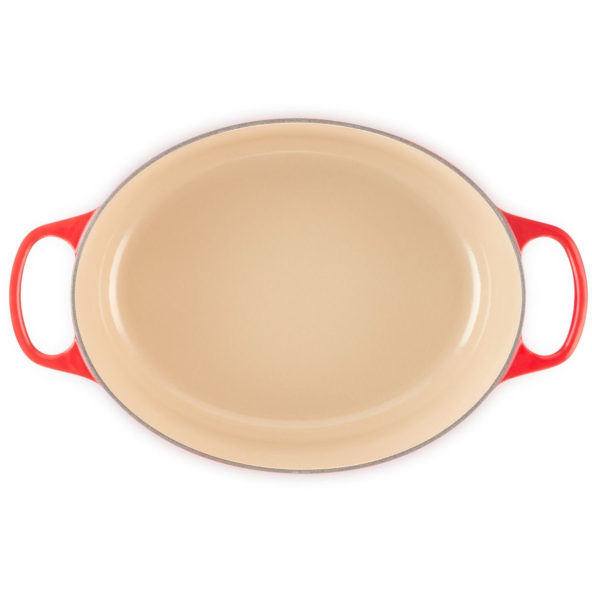  Le Creuset 6.75 Qt. Oval Signature Dutch Oven With Stainless Steel Knob | Cerise/Cherry Red