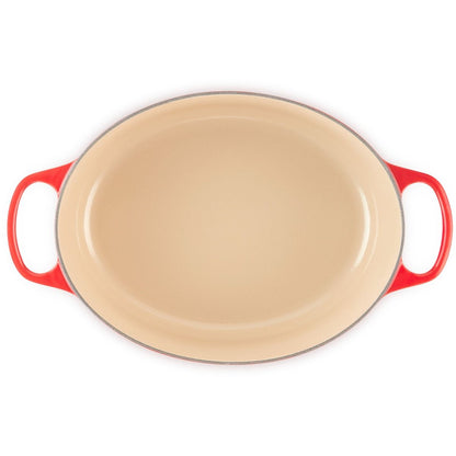  Le Creuset 6.75 Qt. Oval Signature Dutch Oven With Stainless Steel Knob | Cerise/Cherry Red