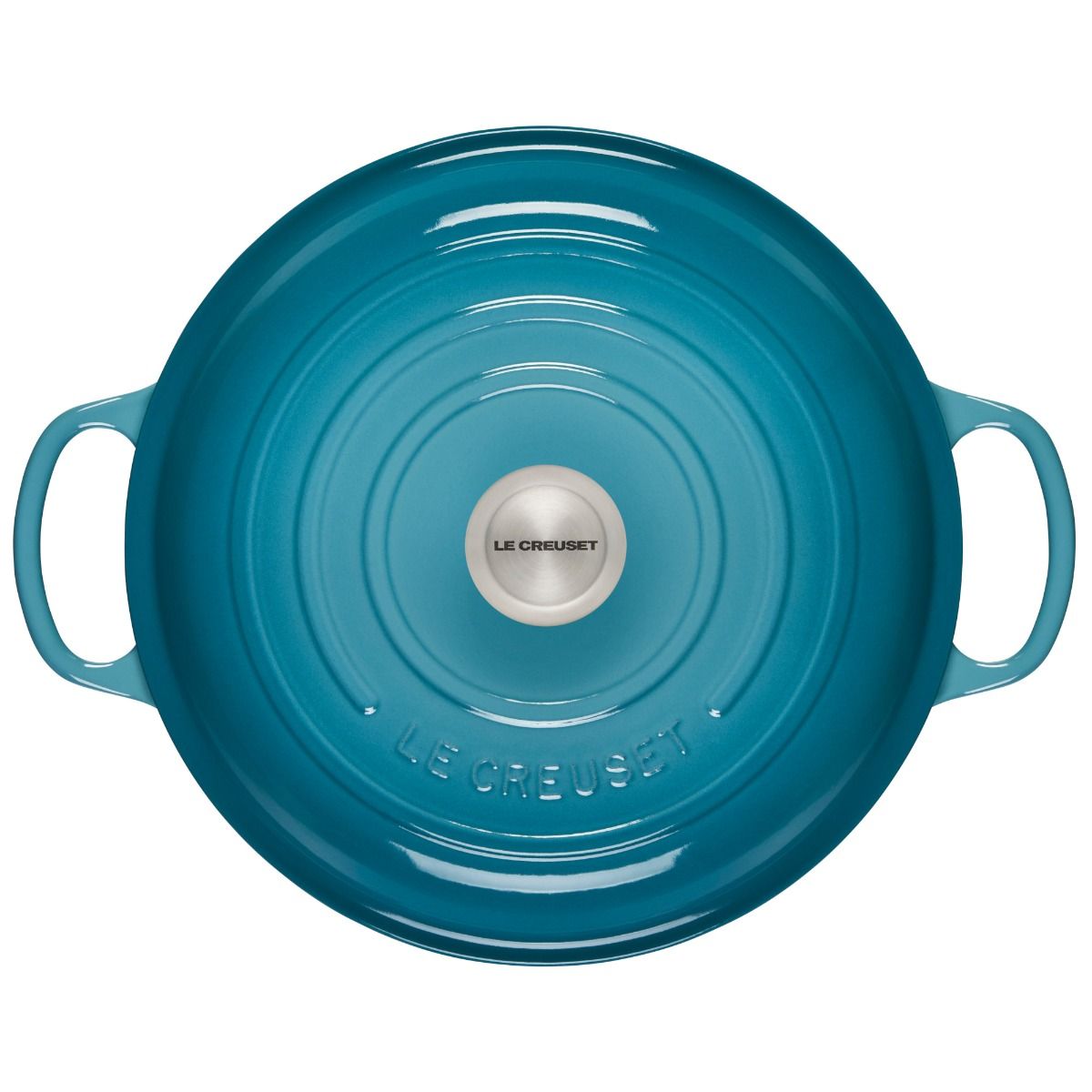  Le Creuset 3.5 Qt. Signature Enameled Cast Iron Braiser With Stainless Steel Knob | Caribbean Blue