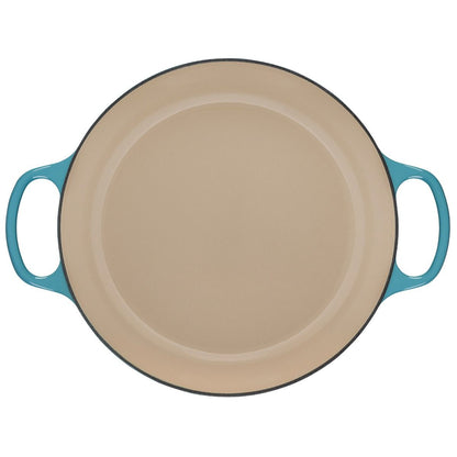  Le Creuset 3.5 Qt. Signature Enameled Cast Iron Braiser With Stainless Steel Knob | Caribbean Blue