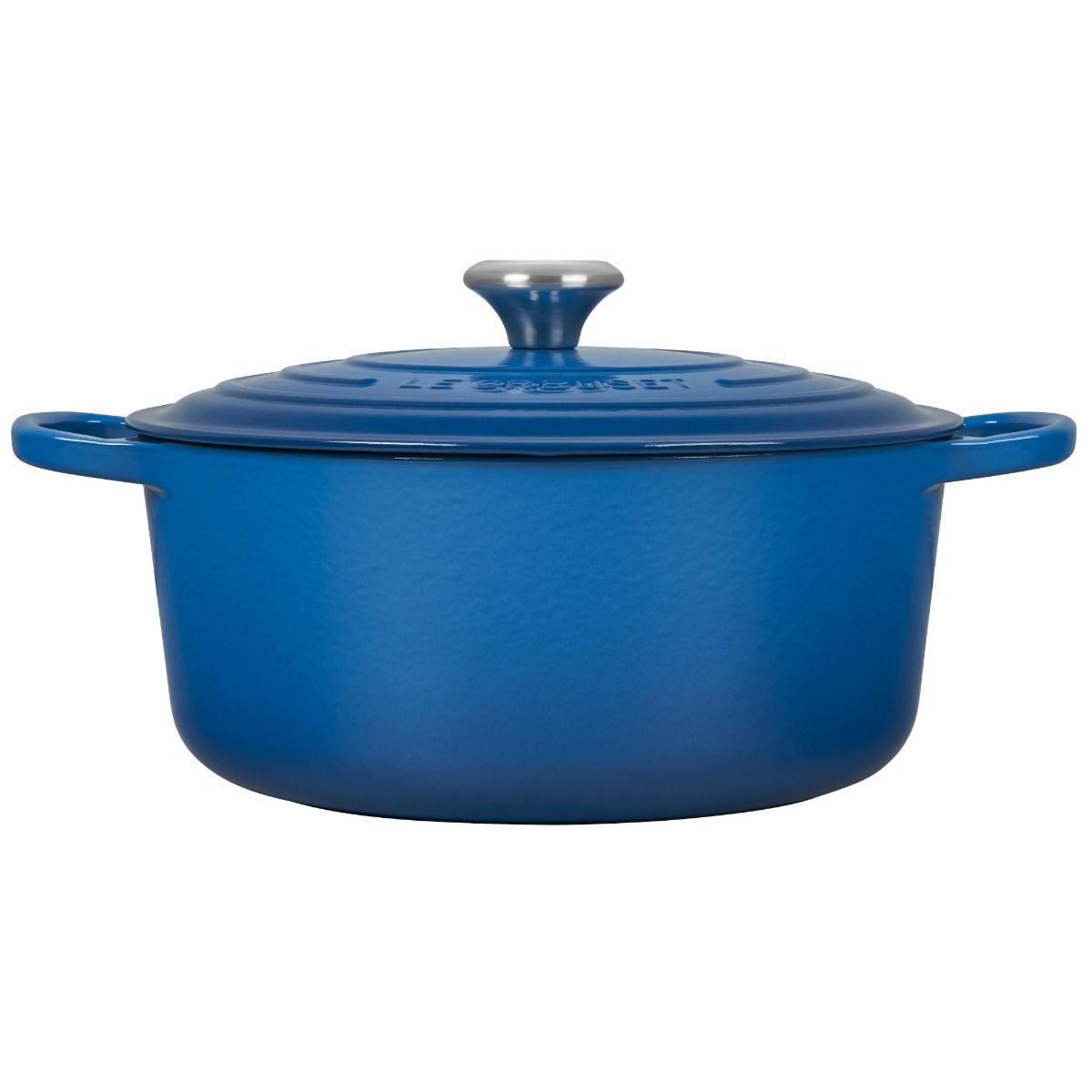  Le Creuset 7.25 Qt. Round Signature Dutch Oven With Stainless Steel Knob | Marseille Blue