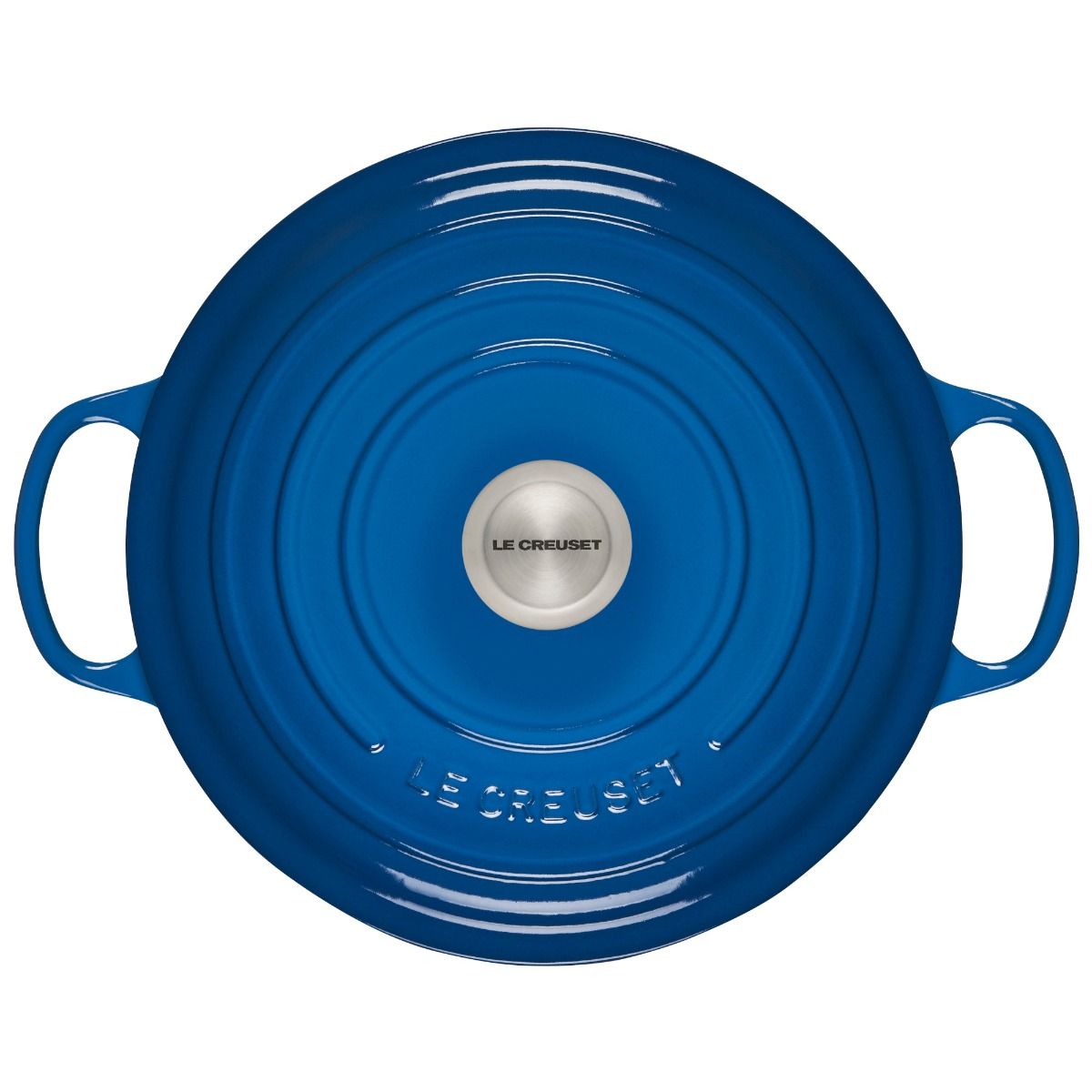  Le Creuset 7.25 Qt. Round Signature Dutch Oven With Stainless Steel Knob | Marseille Blue
