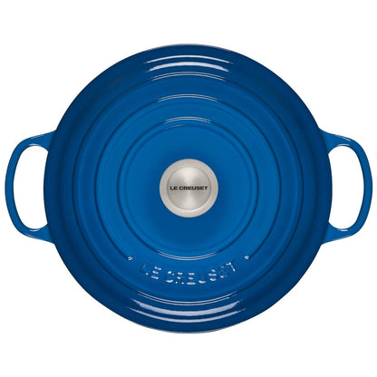  Le Creuset 7.25 Qt. Round Signature Dutch Oven With Stainless Steel Knob | Marseille Blue